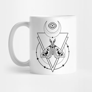 All seeing Moth of Sauron black Mug